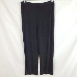 CHICO'S TRAVELERS Size 2 Short (Large) Black Pants Slinky Elastic Waist Stretchy